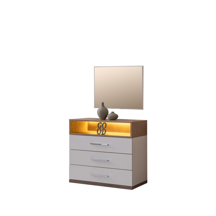 Hanah Home Cómoda Milano Blanco y Marrón Hanah Home Cómoda Milano Blanco y Marrón